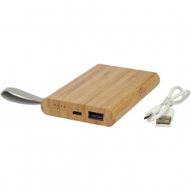 Logo trade promotional merchandise photo of: Tulda 5000 mAh bamboo power bank